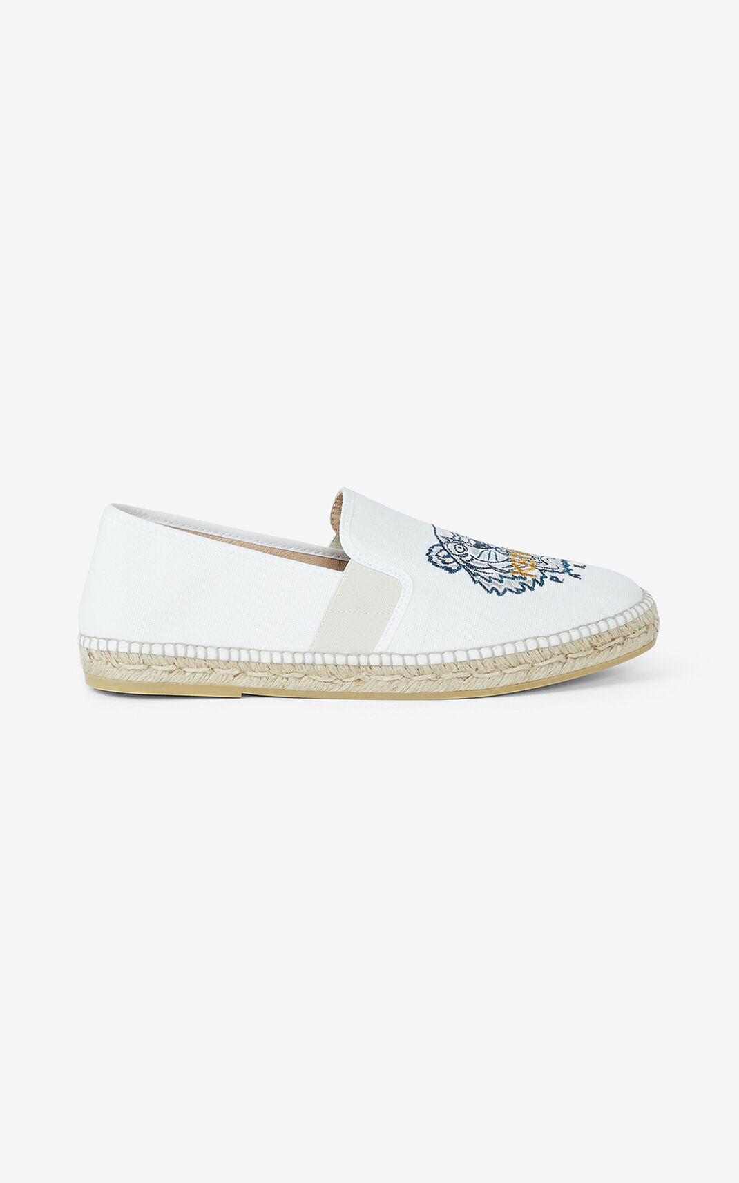 Kenzo Tiger elasticated Espadril Erkek Beyaz | 1904-BNYFO